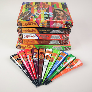 Cross-border Henna ointment, hand-painted ointment, tattoo template ointment, exclusively for foreign trade pic 11