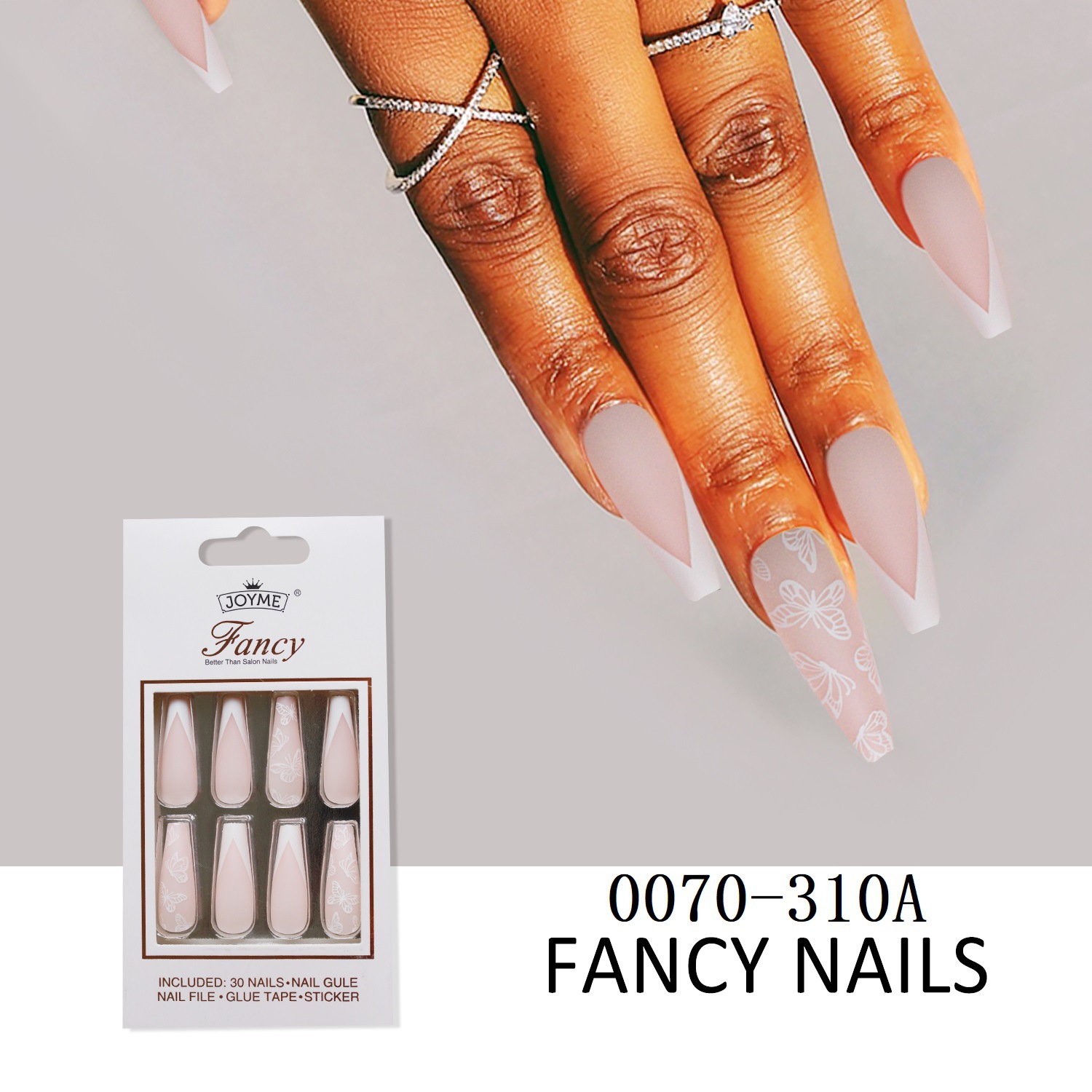 30 pieces of artificial nails, finished nail pieces, extended ballet nails, almond nail patches, wearable nails, cross-border European and American stock pic 29