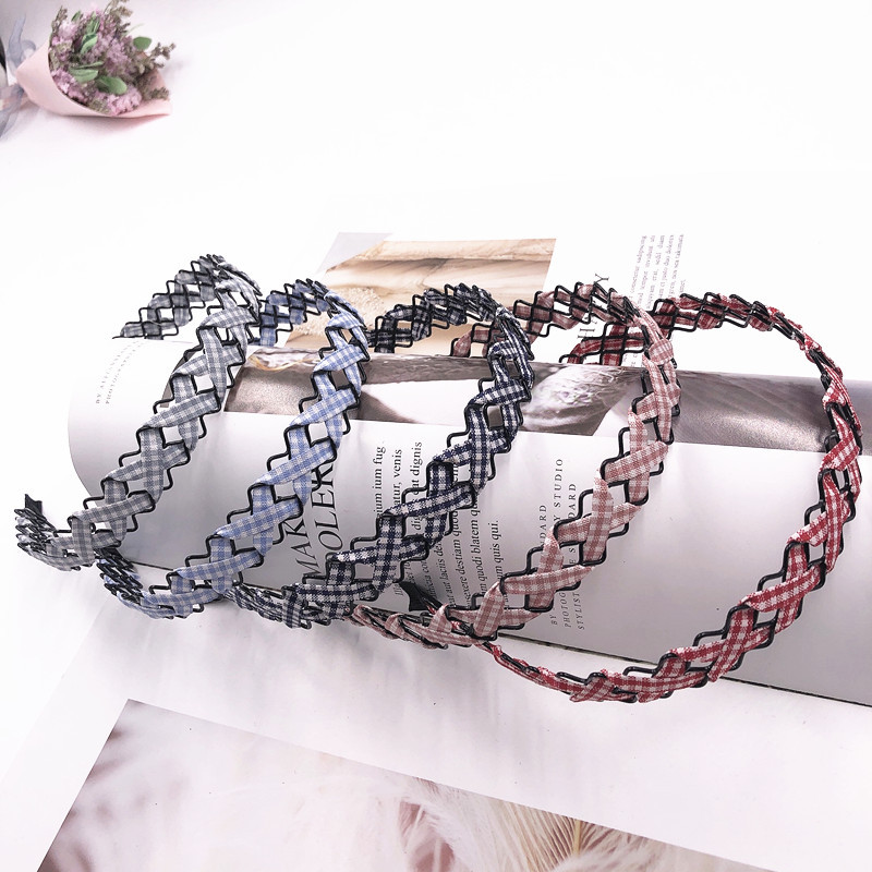 Korean style simple and versatile hair bands, steel wire wrapped fabric headbands, headbands, front press hair clips, night market 2-yuan store accessories supply pic 2