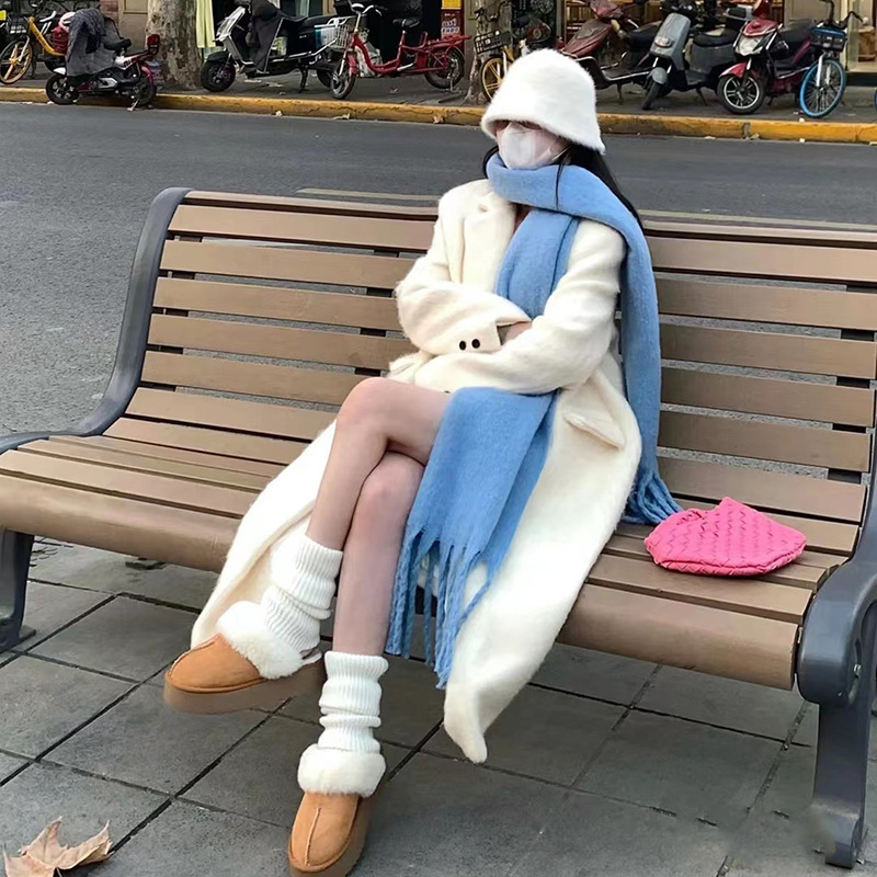 秋冬季新款仿马海毛围巾女百搭披肩保暧围脖外贸批发Z家工厂直销详情1