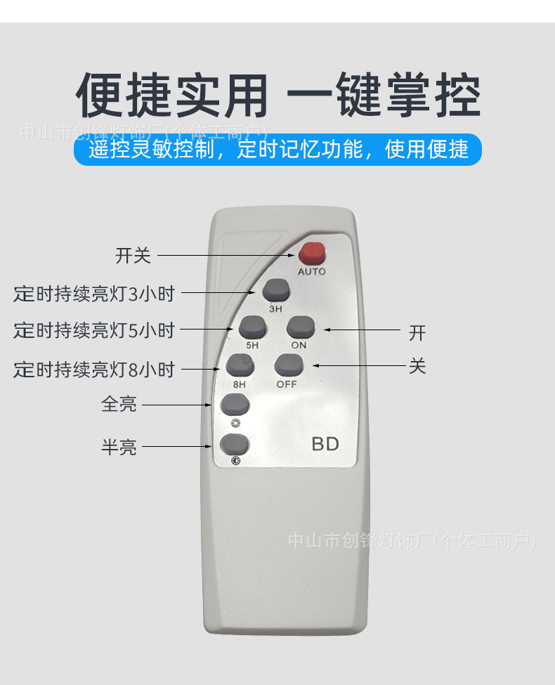 惠民新款太阳能灯户外照明庭院灯太阳能投光灯新农村路灯厂家直销详情12