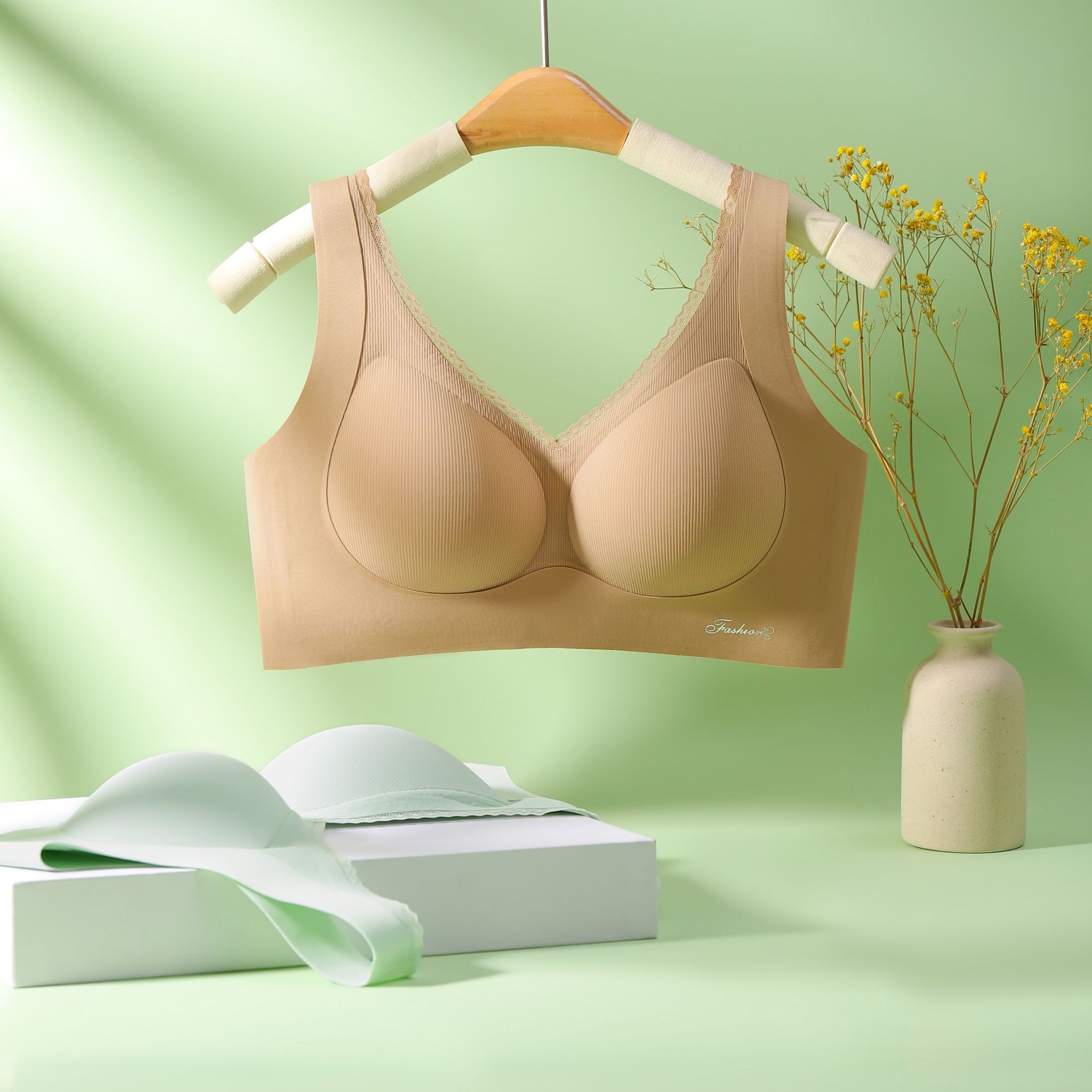 无磁无钢圈无痕普拉提舒适抗菌内衣女收副乳防下垂乳胶棉杯文胸详情10