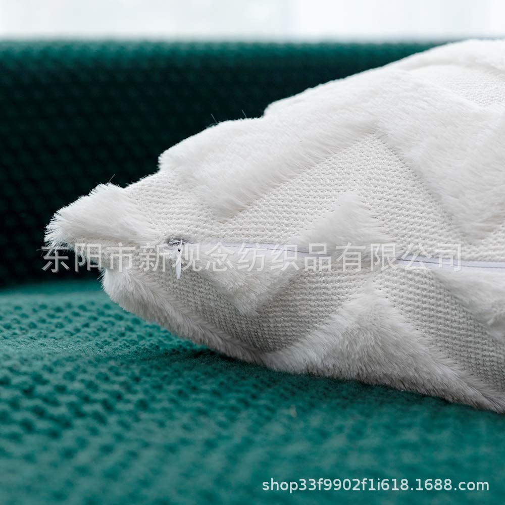 时尚简约波浪靠垫套 双面毛绒抱枕套 床头抱枕沙发靠垫厂家直销详情16