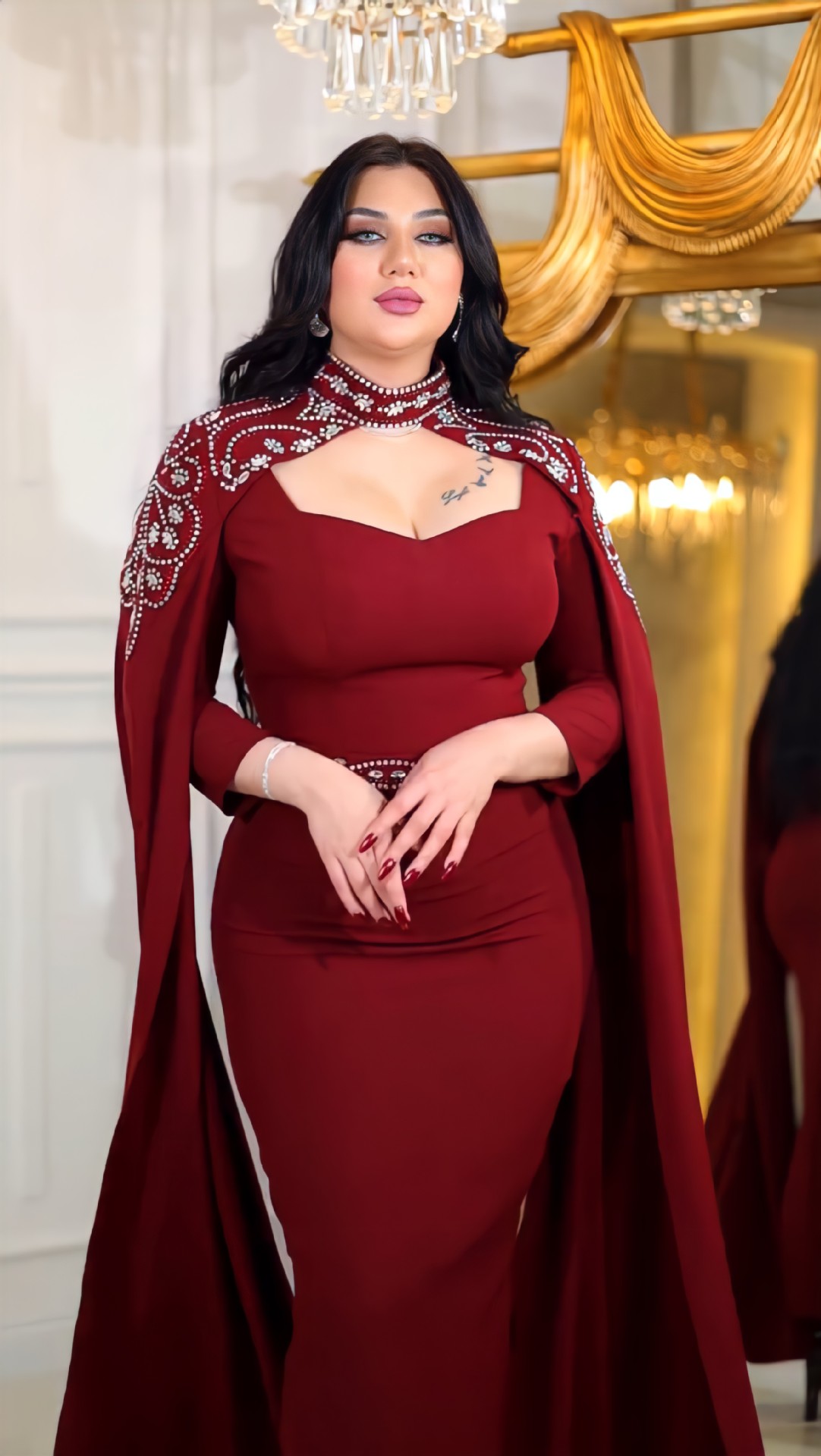 Dubai 2024 Saudi Arabian dress, cross-border Middle East Arab clothing, diamond-encrusted dress, long robe skirt pic 19