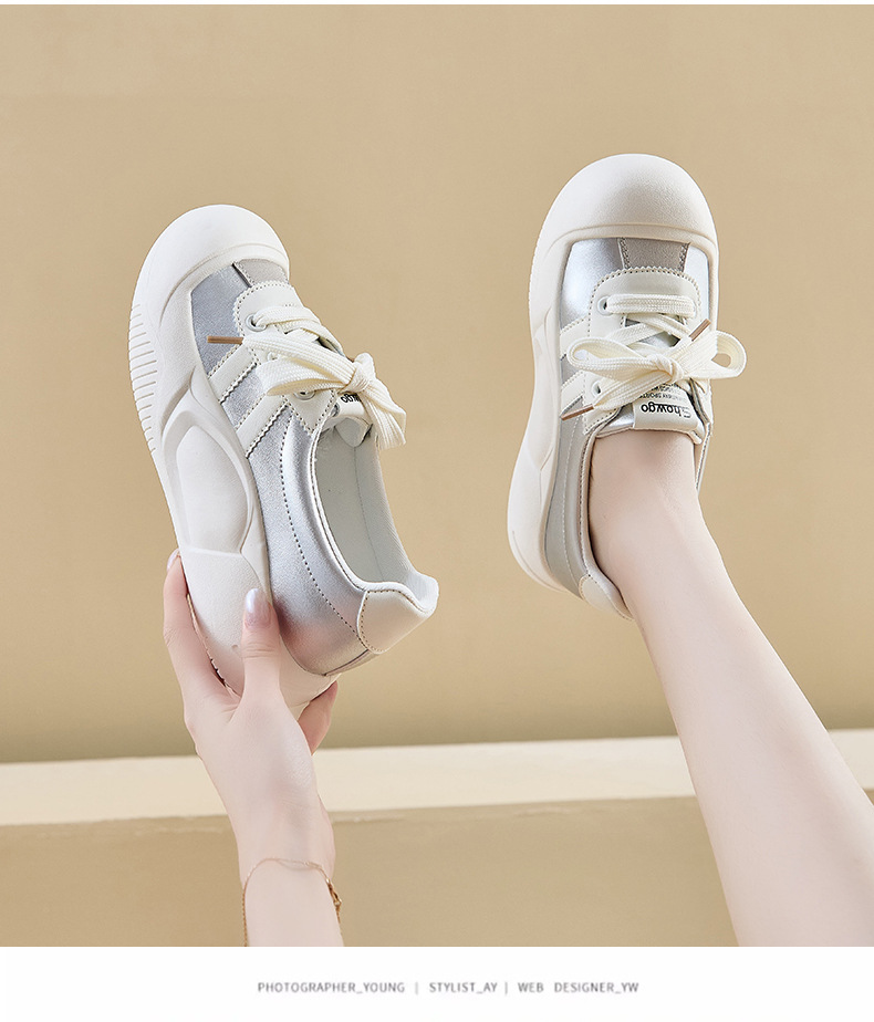 2024秋季小白鞋新款韩版ins女学生增高厚底运动板鞋休闲鞋KT2682详情13