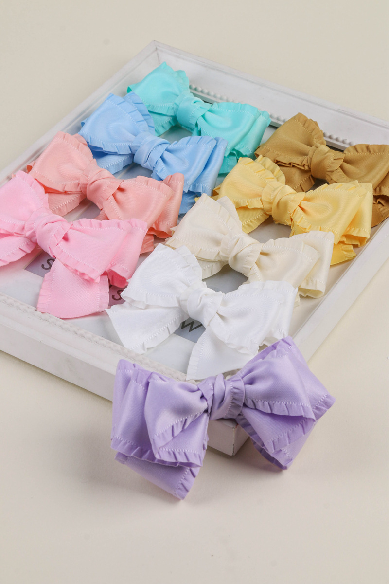 Classic thickened ruffled woven ribbon bow hair accessory clothing high-density wavy ribbon black fungus skirt hem satin ribbon pic 25