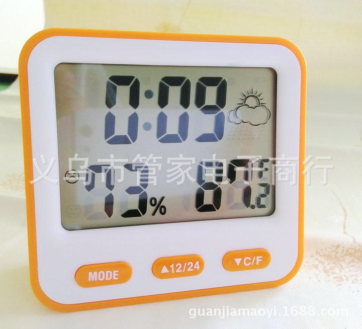 Large-screen electronic temperature and humidity meter, household indoor temperature meter, temperature and humidity meter, lunar alarm clock display pic 11