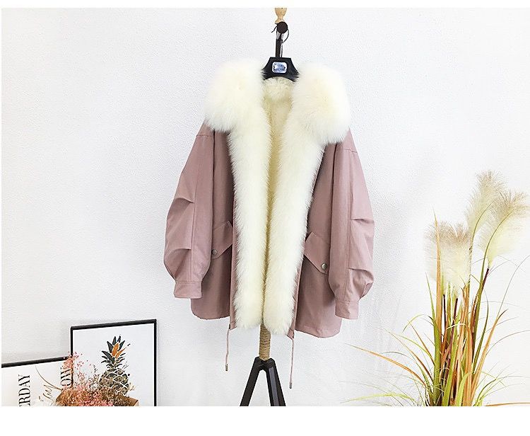 狐狸毛派克服女真毛中长款皮草皮毛一体棉服女2020新款冬季厚外套详情22
