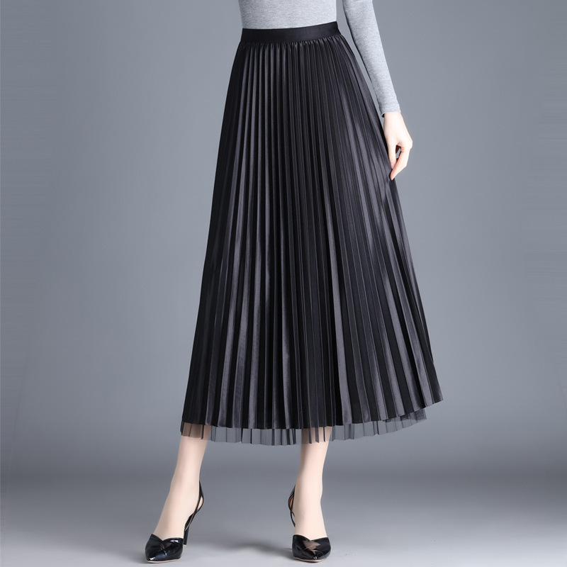 垂感网纱温柔气质蝴蝶结钉珠网纱百褶裙2024春夏新款半身裙详情7