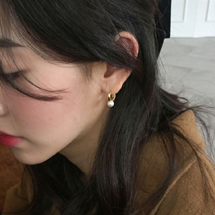 金豆豆S925银针珍珠耳钉女轻奢小众设计耳环2022新款潮耳饰详情1