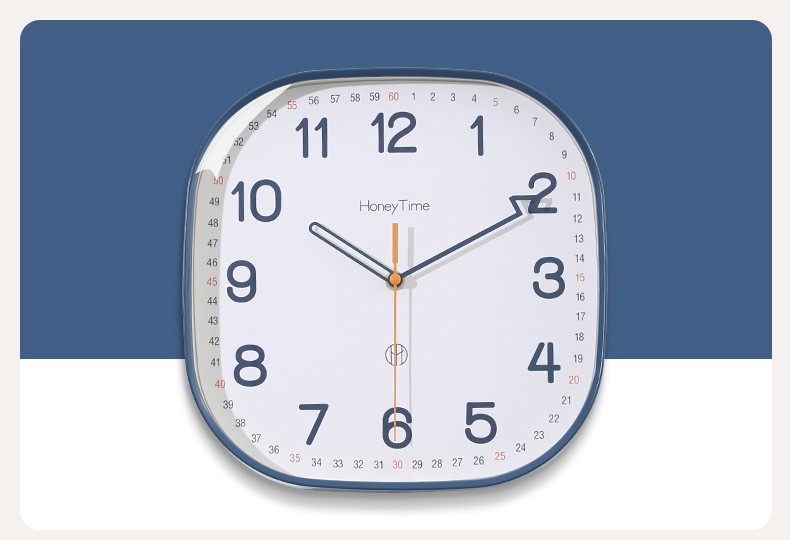 Square, simple and silent wall clock for living room, 2023 new modern and fashionable home bedroom and dining room wall clock pic 16