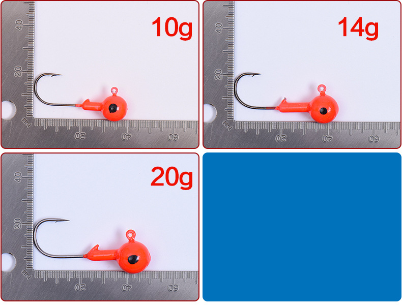 27463 [Red Lure Lead Hook] Soft bait lead hook, eye hook, export fishing gear pic 10