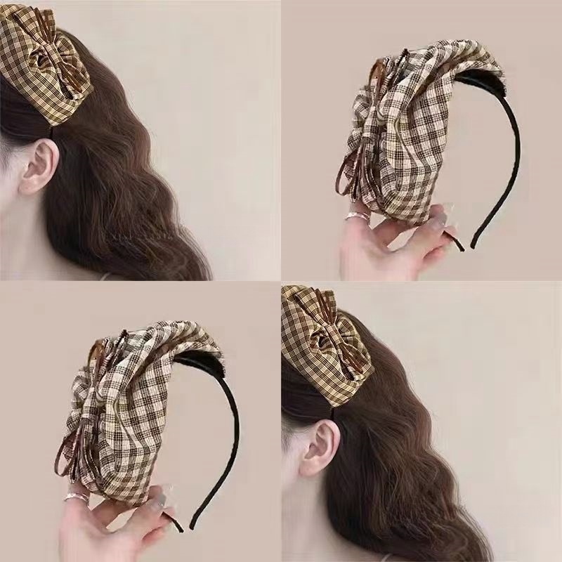 Retro flower-embroidered headband, new Spring/Summer 2025 ethnic style wide-edge headband, high-end headwear, pressure hair clip pic 5