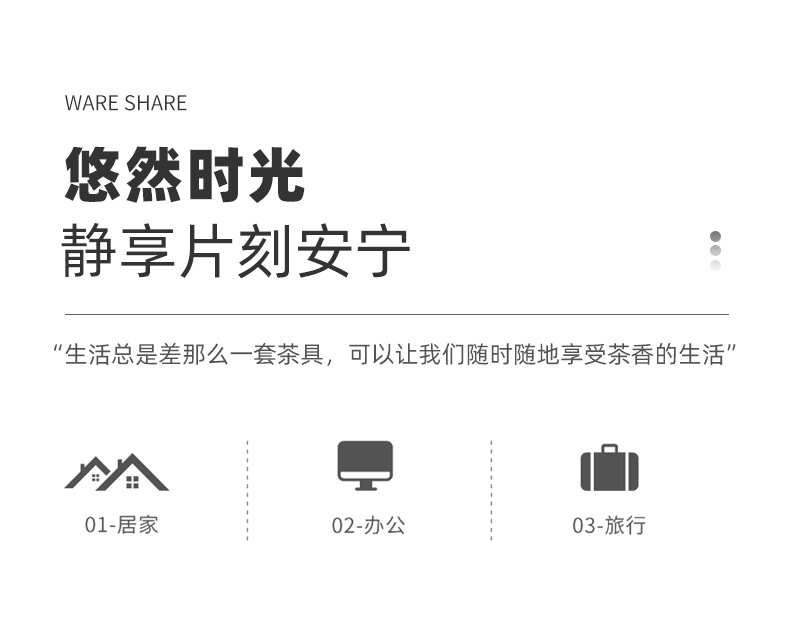 Travel tea set, quick guest cup, one pot, three cups, portable covered bowl, small set, outdoor kung fu set, tea brewing advertising gift pic 11