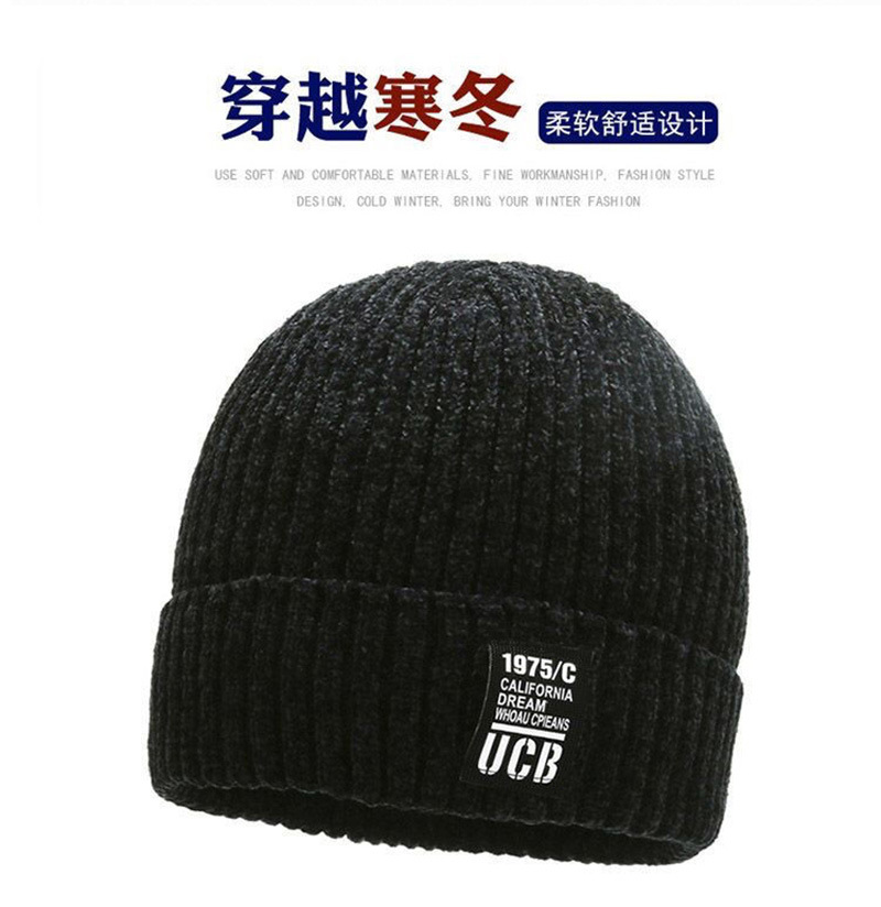 新望江帽子男士成人帽中老年休闲毛线帽秋冬保暖加厚包芯纱套头帽骑行防寒滑雪针织冷帽详情14