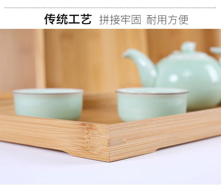 竹木制茶盘托盘长方形茶水杯茶具托盘木质餐盘水果盘日式面包盘详情17