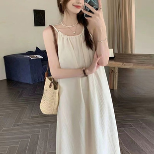 黑色吊带连衣裙子女夏季2024新款收腰显瘦高级感气质赫本风小黑裙详情17