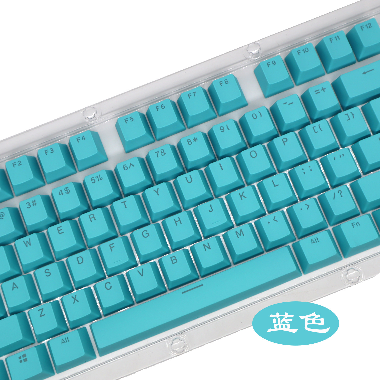 ABS color-matched 61/87/104 key mechanical keyboard cap, two-color closed character translucent color key cap pic 46