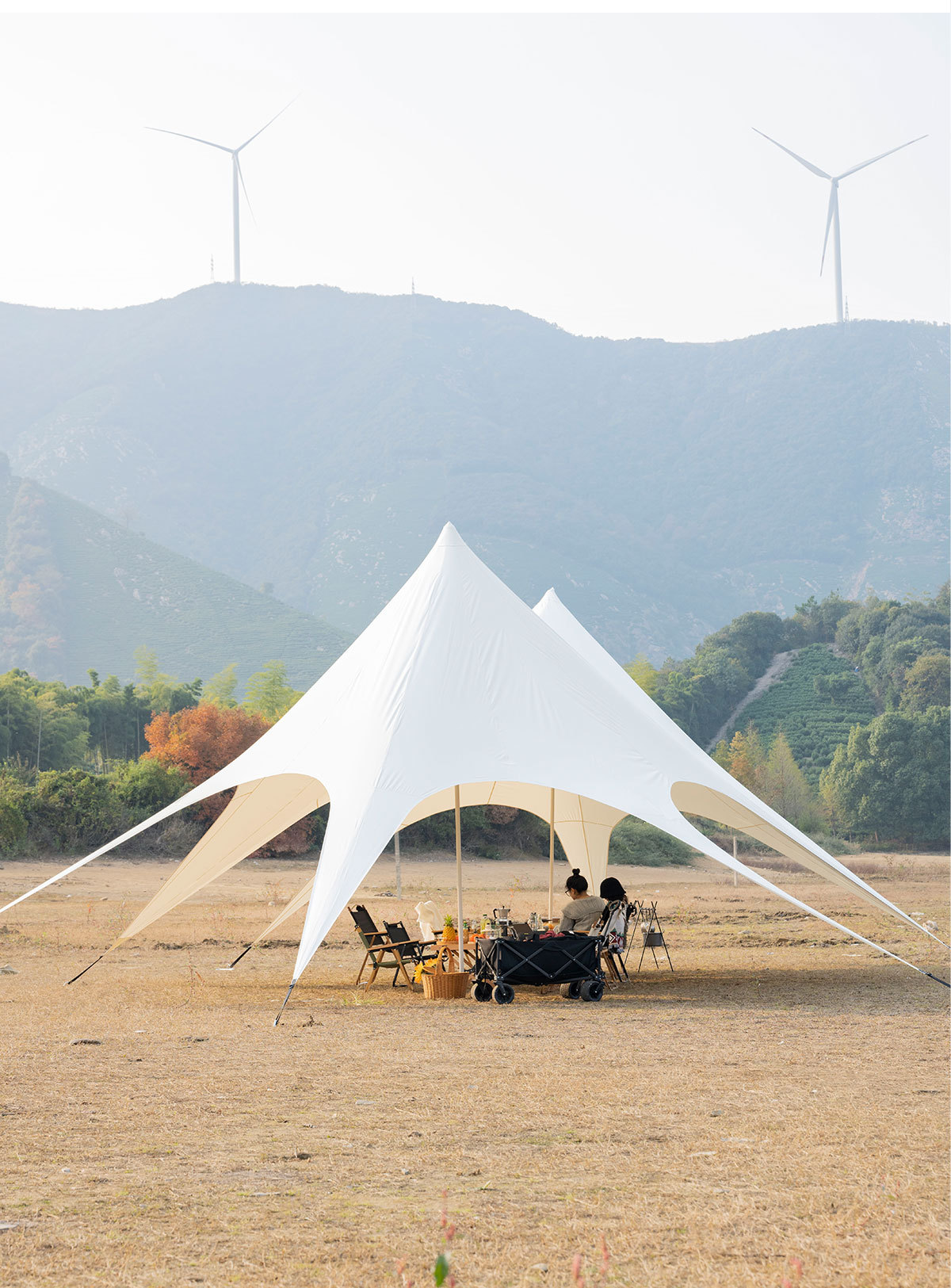 RX Double Peak Lotus Cloud Top Canopy Tent Outdoor Super Large Wan Chongshan Three-Peak Camel Peak Rainproof and sun-proof Camp tent pic 10