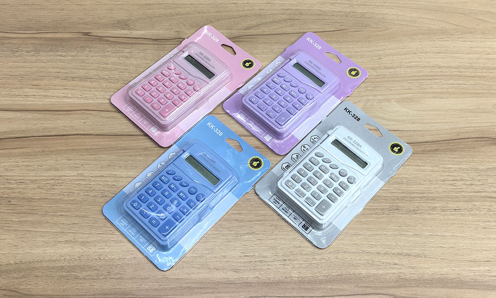Flip cover mini student calculator Dopamine primary school computer logo advertisement high appearance level calculator cross-border pic 2