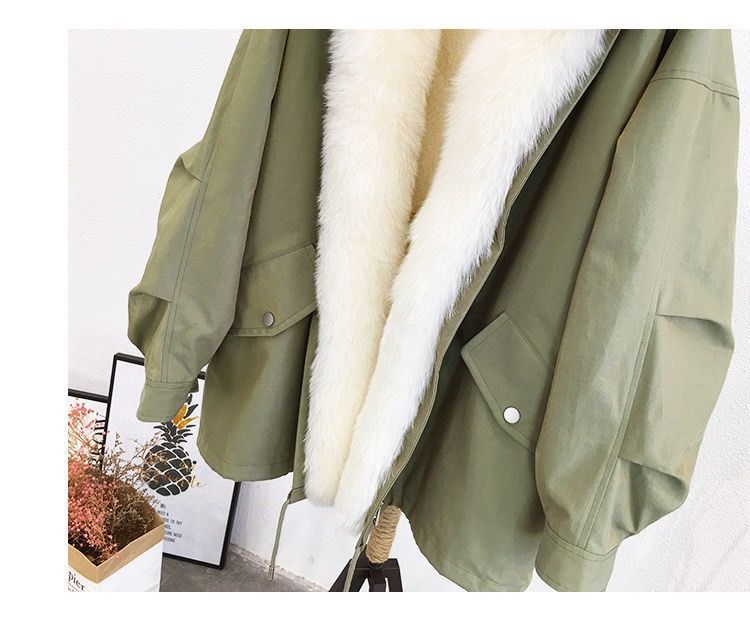 狐狸毛派克服女真毛中长款皮草皮毛一体棉服女2020新款冬季厚外套详情31