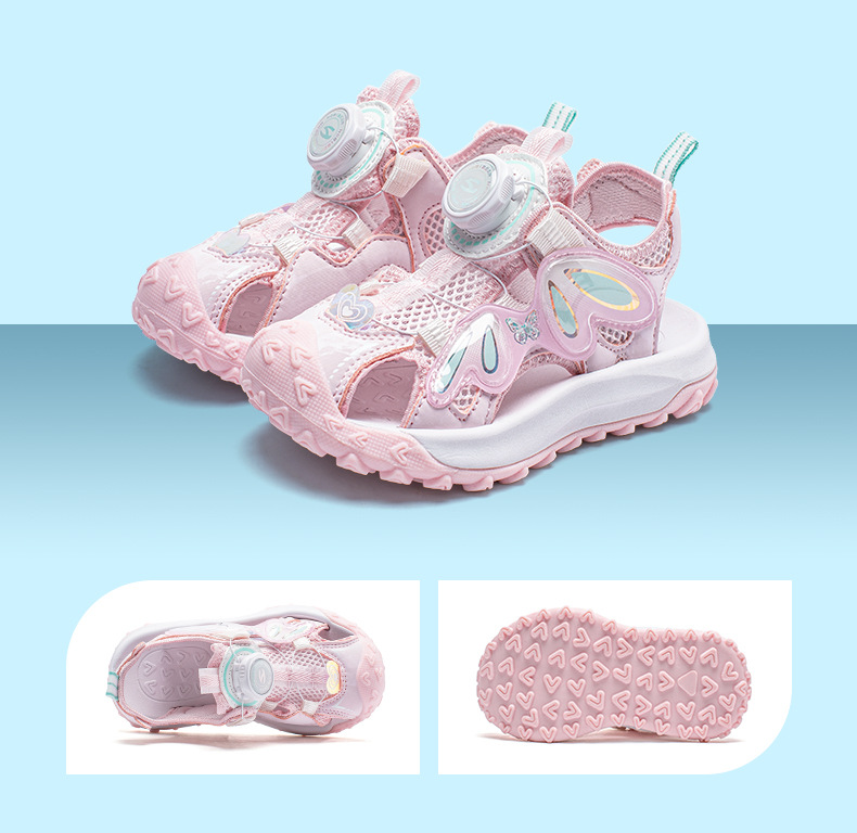 哈比熊女童凉鞋夏季款女生包头凉鞋旋转扣女童透气沙滩鞋厂家直销详情11