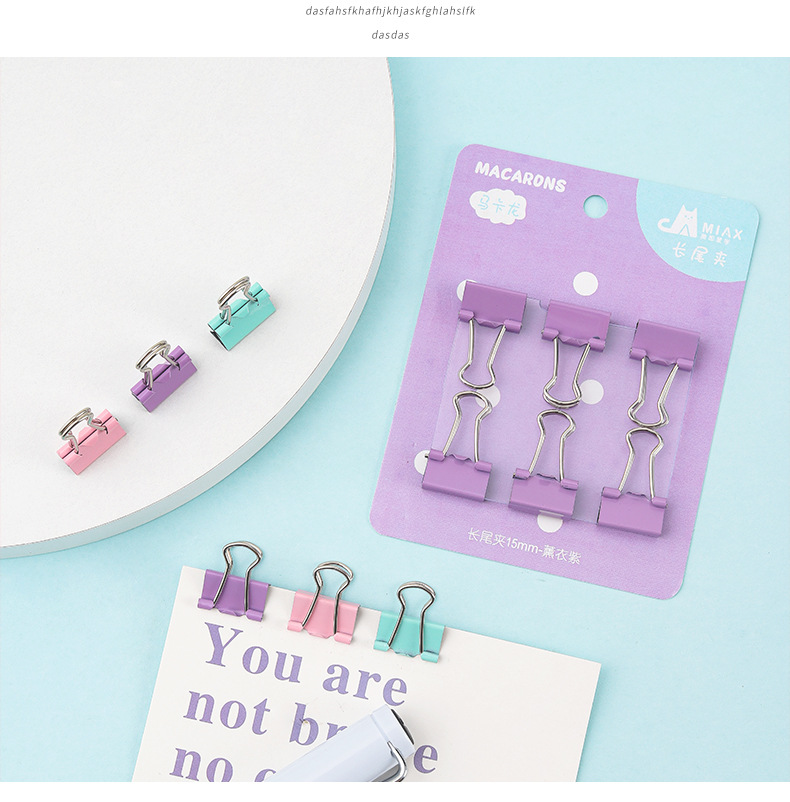 Factory direct supply of 15MM small long-tail clips for effortless storage of office dovetail clips and metal clips for binding receipts and documents pic 14