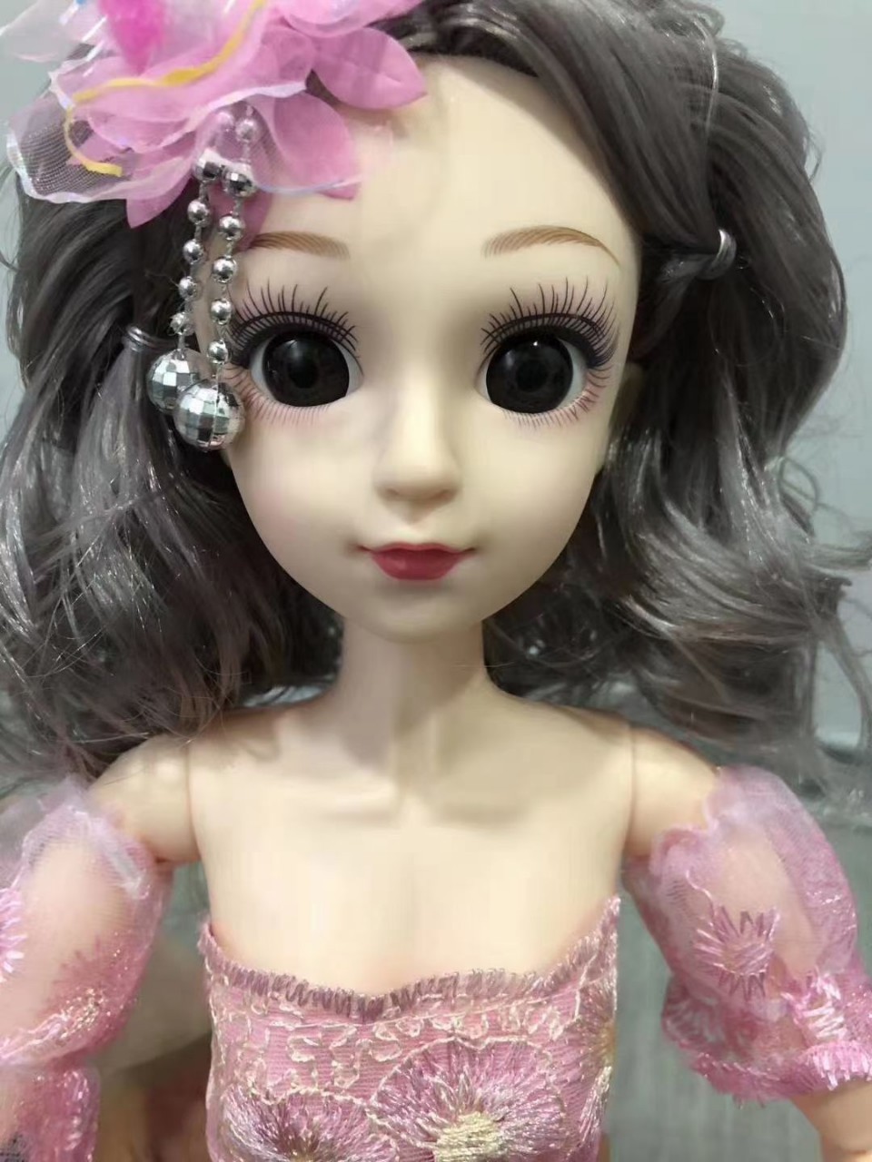 女孩公主大号迷你鞋子人物小号喷水卡通粉红芭娃娃比公主时尚玩具详情4