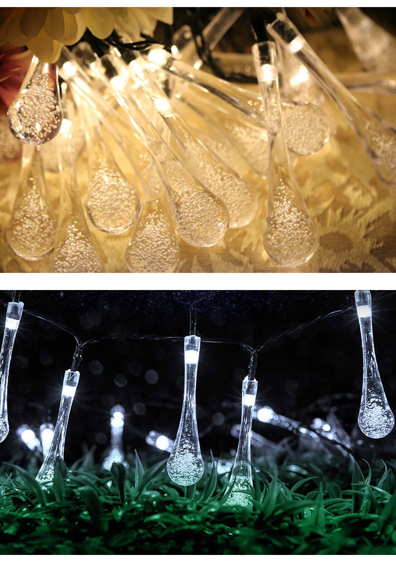 LED light strings, solar light strings, water drop bubble balls, direct supply from the manufacturer, solar Christmas decorative battery lights pic 4