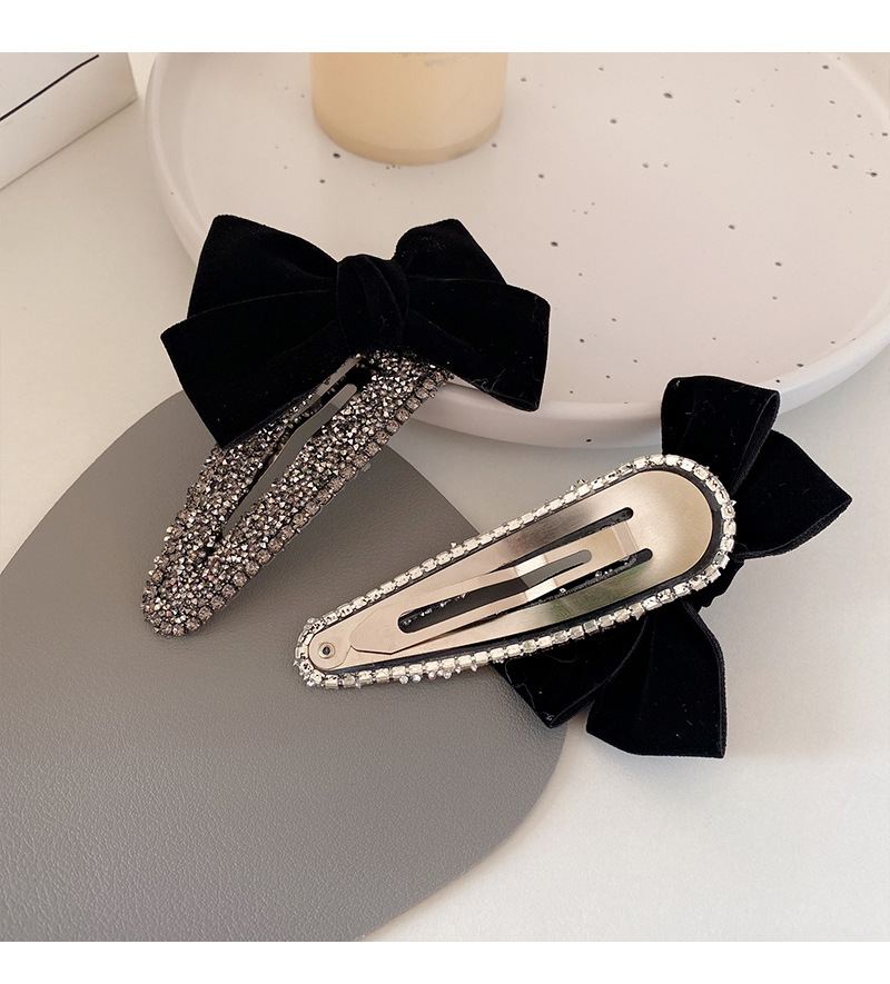 韩版乖巧甜美复古水钻蝴蝶结bb夹轻奢高级感2023新款侧边碎发发夹详情24