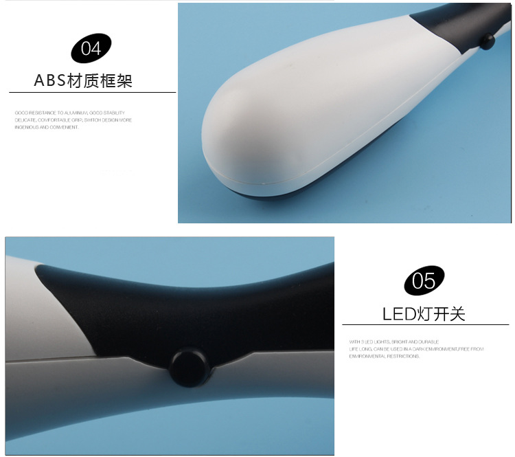 New product launch: TH-603 Handheld magnifying glass with high-brightness LED lighting, 2x portable magnifying glass pic 6