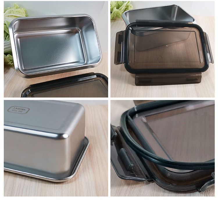 316 stainless steel food storage box, square lunch box, lunch box, refrigerator with lid, sealed storage box, fruit box set pic 20