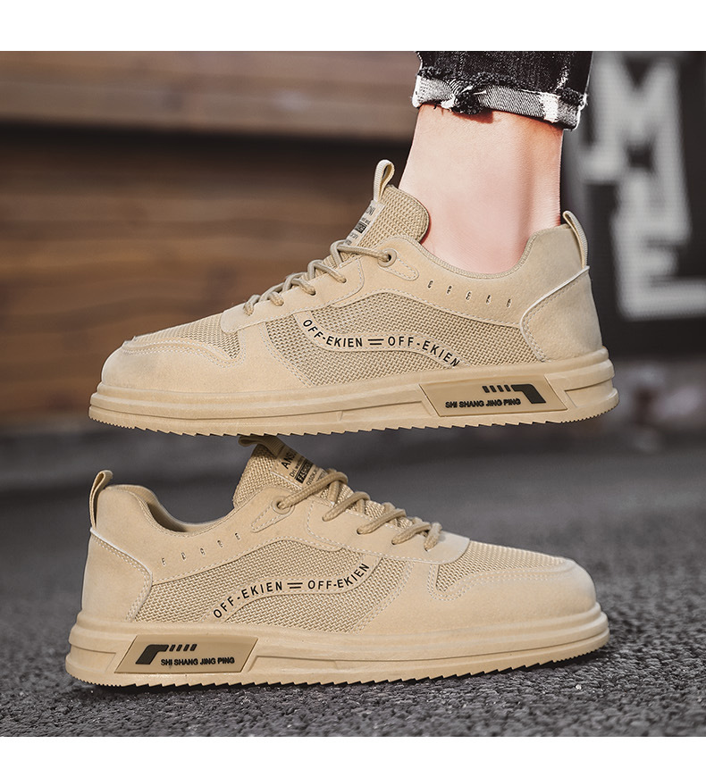 简约青年网布板鞋平底透气休闲运动鞋春夏季低帮系带百搭男鞋新款详情18