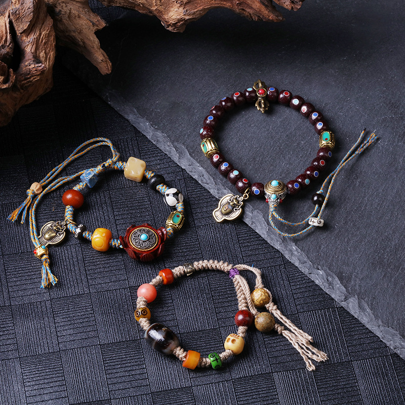 原创库克圆珠桶珠手串单圈手持佛珠念珠手链男女同款文玩饰品详情4