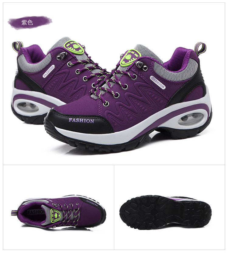 春秋季新款运动休闲鞋女士厚底增高减震气垫户外鞋中年妈妈旅游鞋详情19