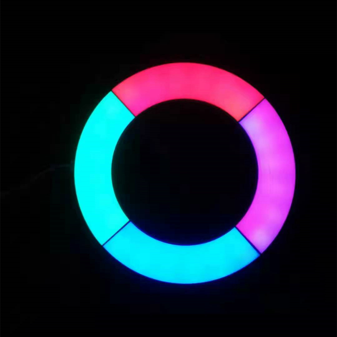 Smartphone APP splicing lights, freely spliced module lights, trapezoidal modules, circular lights, LED decorative lights pic 12