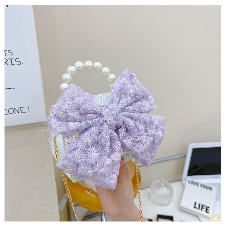 可爱女童斜挎包小香风时尚儿童手提斜背包包公主淑女珍珠包单肩包详情27