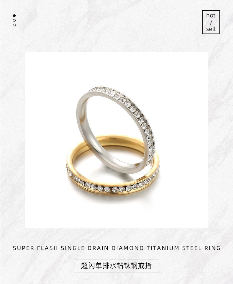New stainless steel jewelry rings, titanium steel non-fading couple rings, simple and niche design for women, high-end and fashionable pic 8
