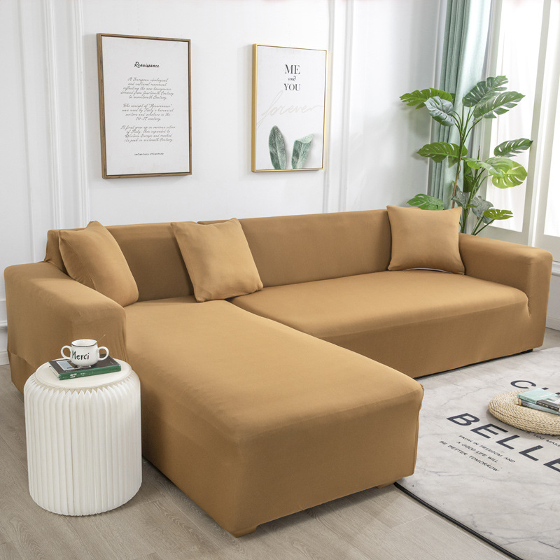 Two-seater and three-seater set sofa, fully covered with fabric, sofa cover, sofa cushion, full cover, universal leather, solid color sand release pic 27
