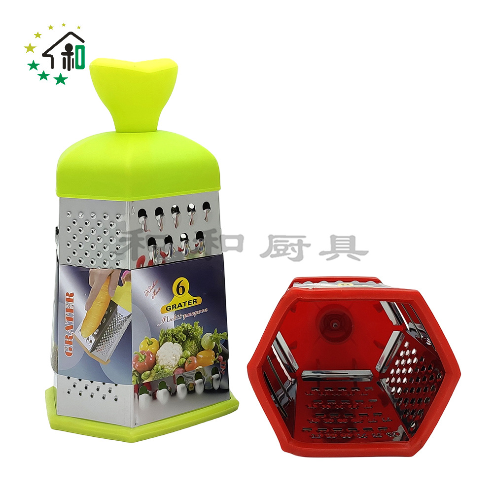 Stainless steel vegetable and fruit grater, ginger grater, cucumber grater, potato grater, cheese grater, slicer, six-sided melon grater pic 19