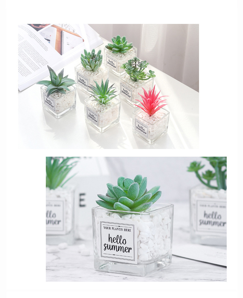 北欧绿植物仙人掌多肉假花装饰摆件客厅摆设办公室桌面小盆栽详情7