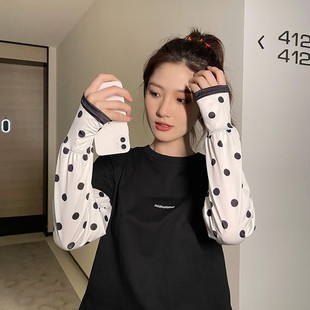 印花卡通驱蚊冰袖女韩国儿童夏季户外冰丝防晒袖套可爱护臂防晒袖详情11