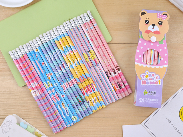 Boxed sapling pencil set, student eco-friendly HB pencils, student stationery pencils, school supplies wholesale pic 3