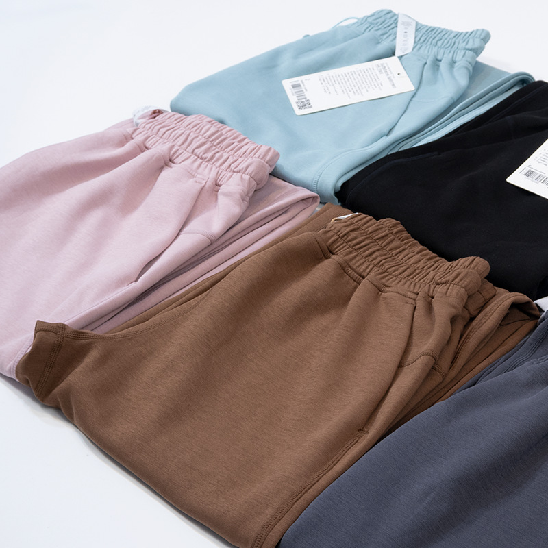 瑜伽服肌理垂感开衩裤阔腿长裤直筒高弹柔软女士运动详情11