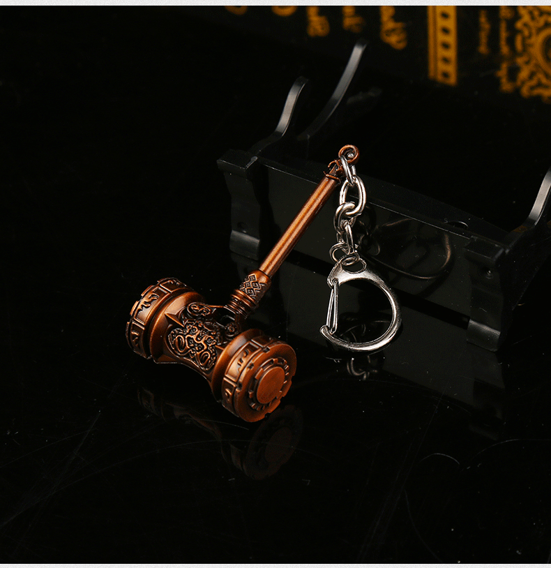 斗罗大陆动漫周边手办龙王唐三昊天锤闪光版钥匙扣玩具模型小挂件详情10