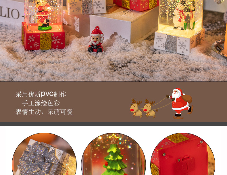 Christmas decorations: crystal balls, Christmas gift boxes, illuminated lights, elderly people, snowmen, small wind lanterns, creative Christmas gifts pic 8