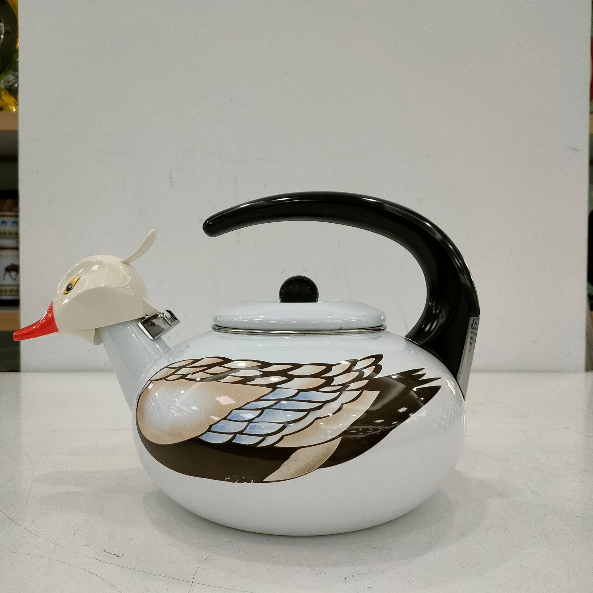 2.8L large-capacity White duck call kettle, Mingyin kettle, induction cooker, gas stove, universal enamel and enamel kettle in stock pic 8