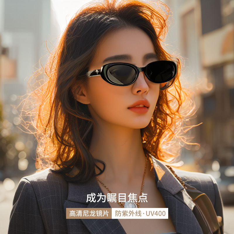 New cat-eye gm sunglasses for women, ROCOCON high-end board, uv protection 嗮, fashionable and versatile sunglasses for men pic 8