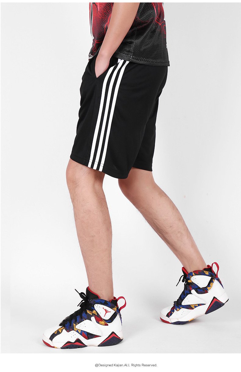 运动短裤男休闲健身锻炼跑步篮球裤有口袋训练五分裤沙滩裤足球裤详情12