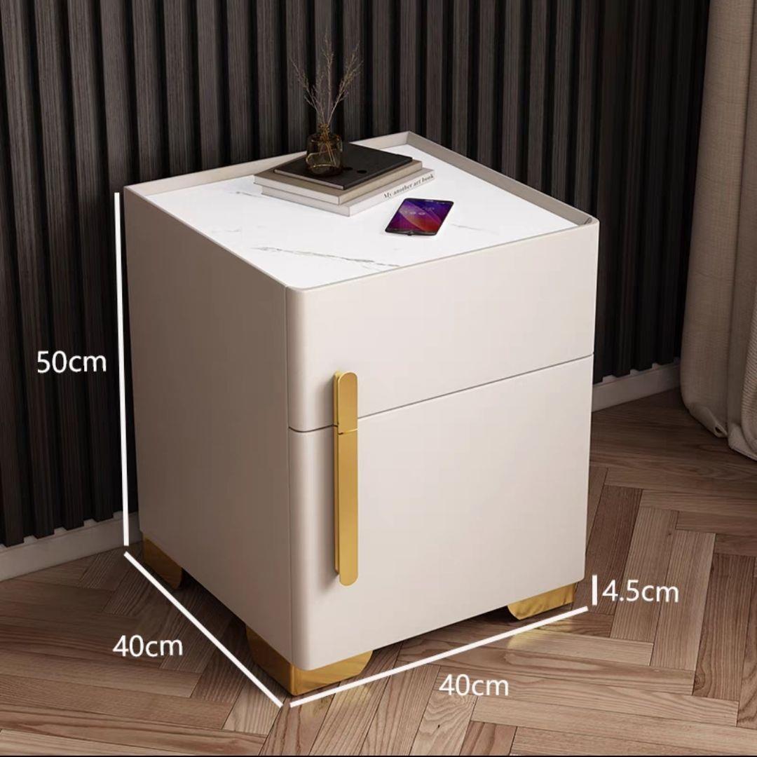 Light luxury smart bedside table, safe, multi-functional bedside cabinet, radio charger, Bluetooth speaker, three-color light, bedroom pic 22